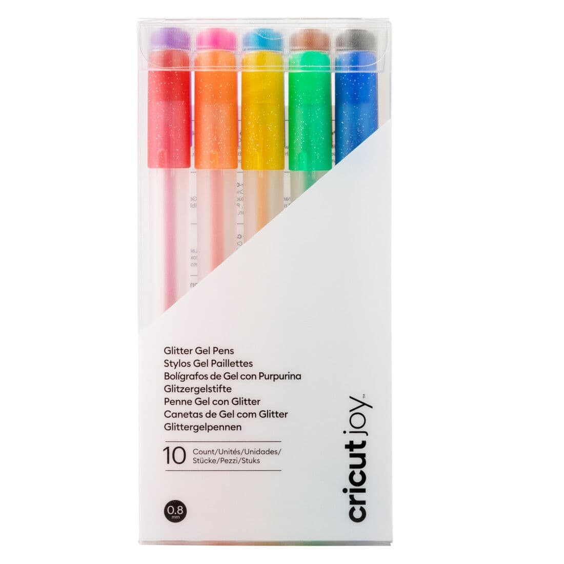 Cricut Joy™ Glitter Gel Pens 0.8 mm Rainbow, 10 ct, vista principal