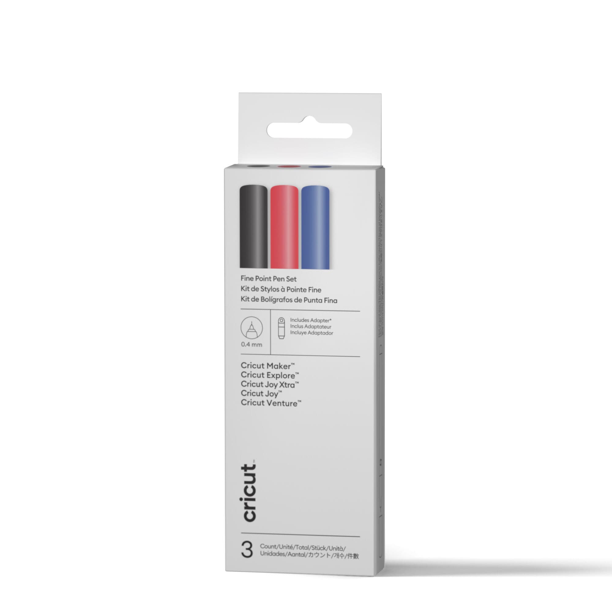 Cricut® Fine Point Pens 0.4 mm, 3 ct + Adapter Classic Sampler, vista principal