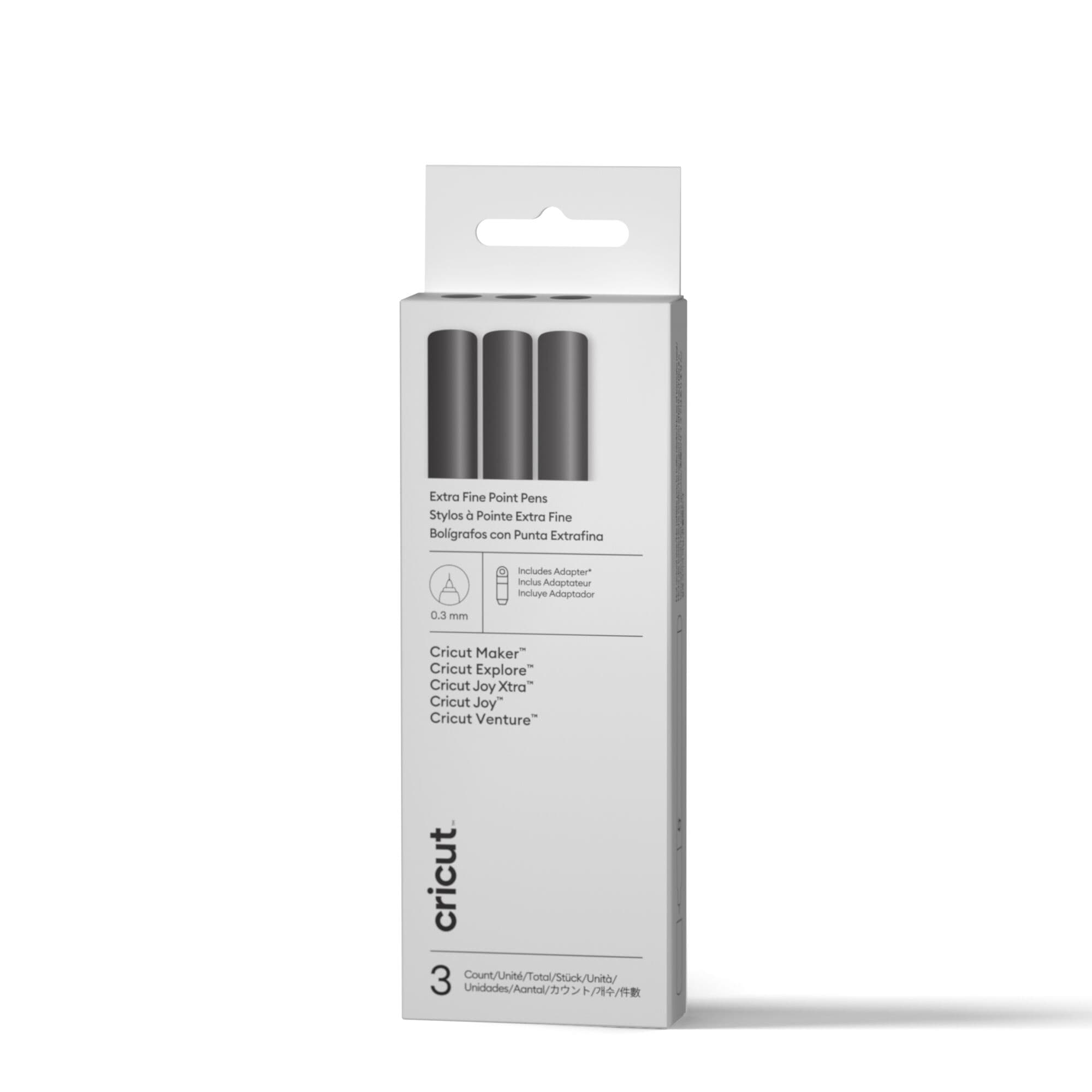 Cricut® Extra Fine Point Pen Set, 0.3mm, 3 ct + Adapter Black, vista principal