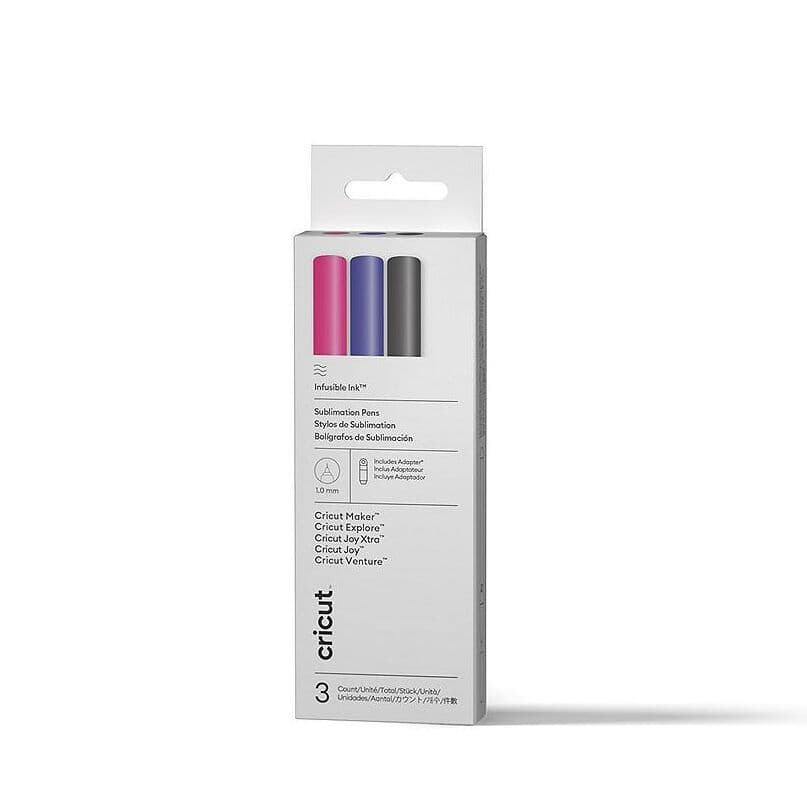 Cricut® Infusible Ink™ Markers 1.0 mm, 3 ct + Adapter Basics Sampler, vista principal
