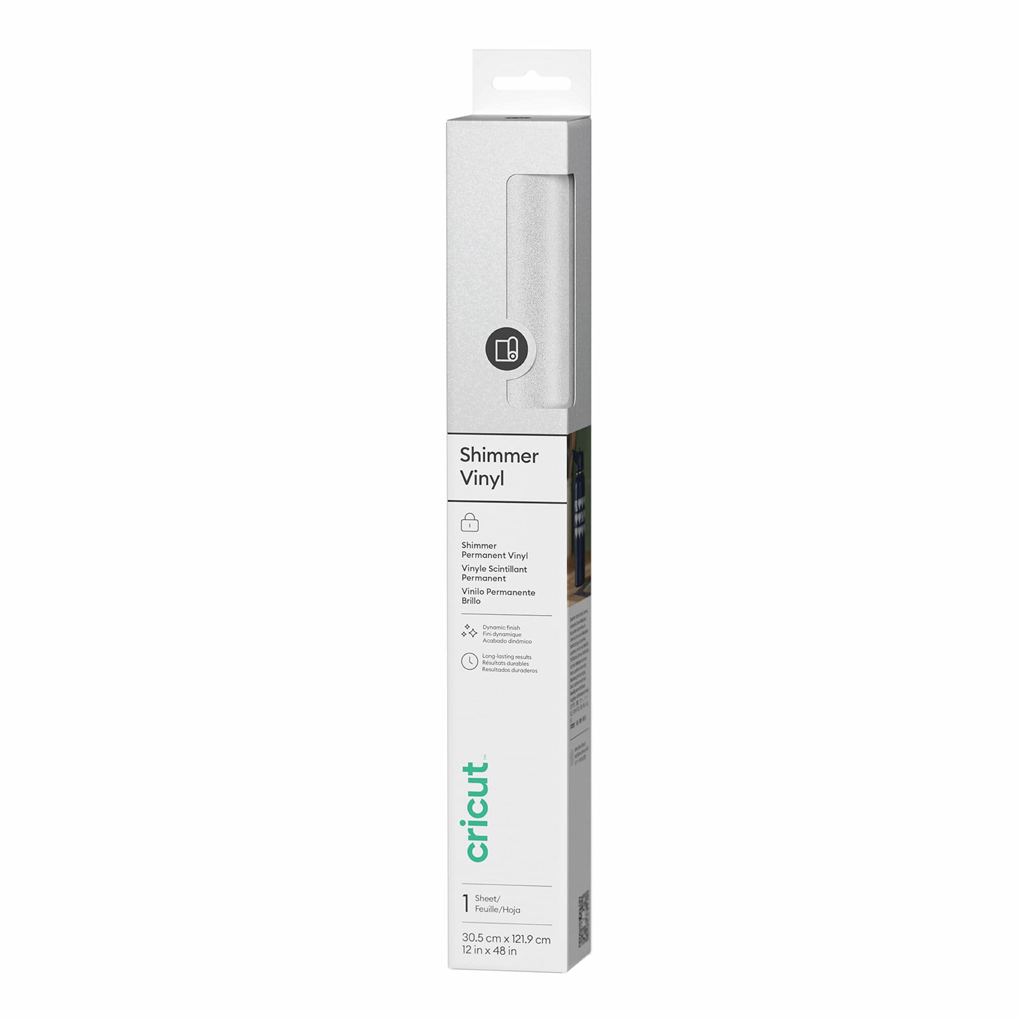 Cricut Premium Vinyl™ Shimmer permanente White, rollo