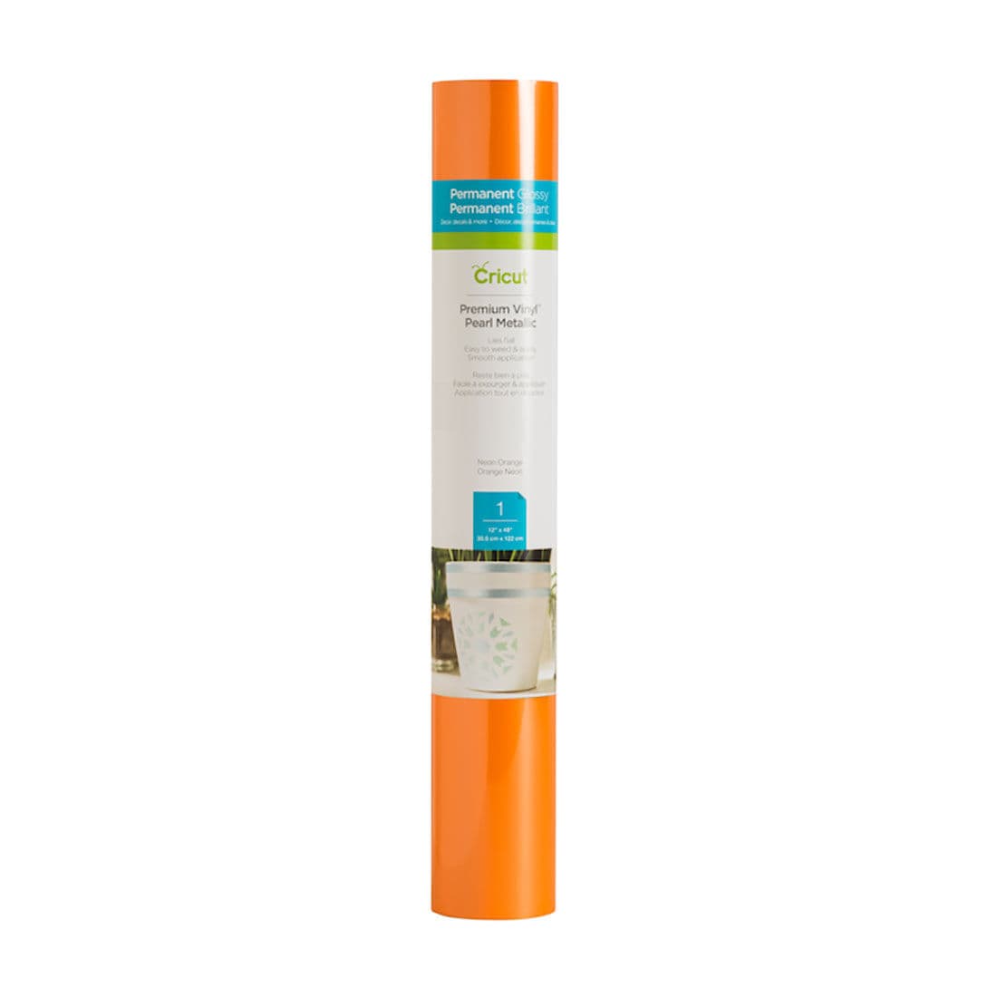 Cricut Premium Vinyl™ metálico perlado permanente Neon Orange, rollo