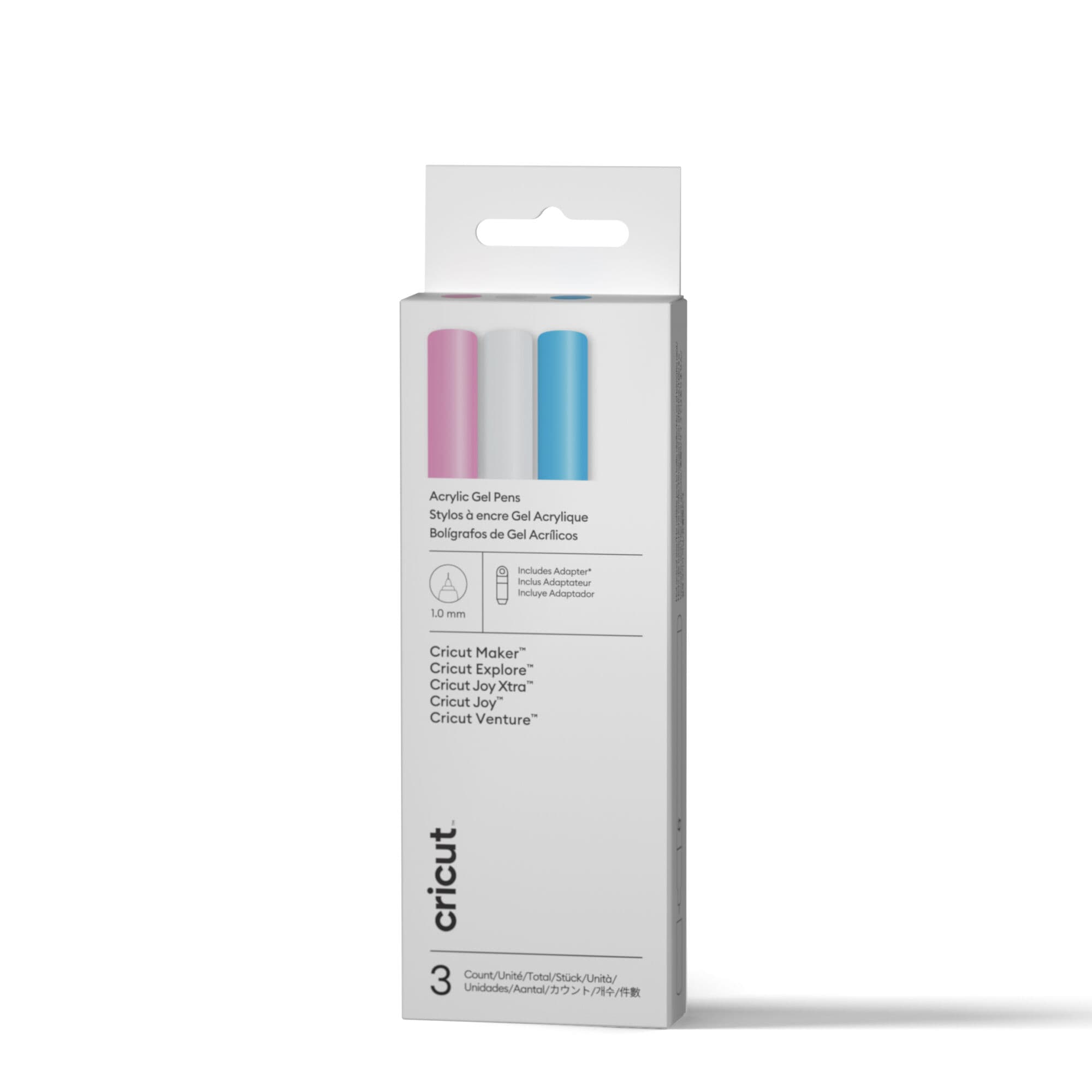 Cricut Acrylic Gel Pens, 1.0 mm, 3 ct + Adapter, vista principal