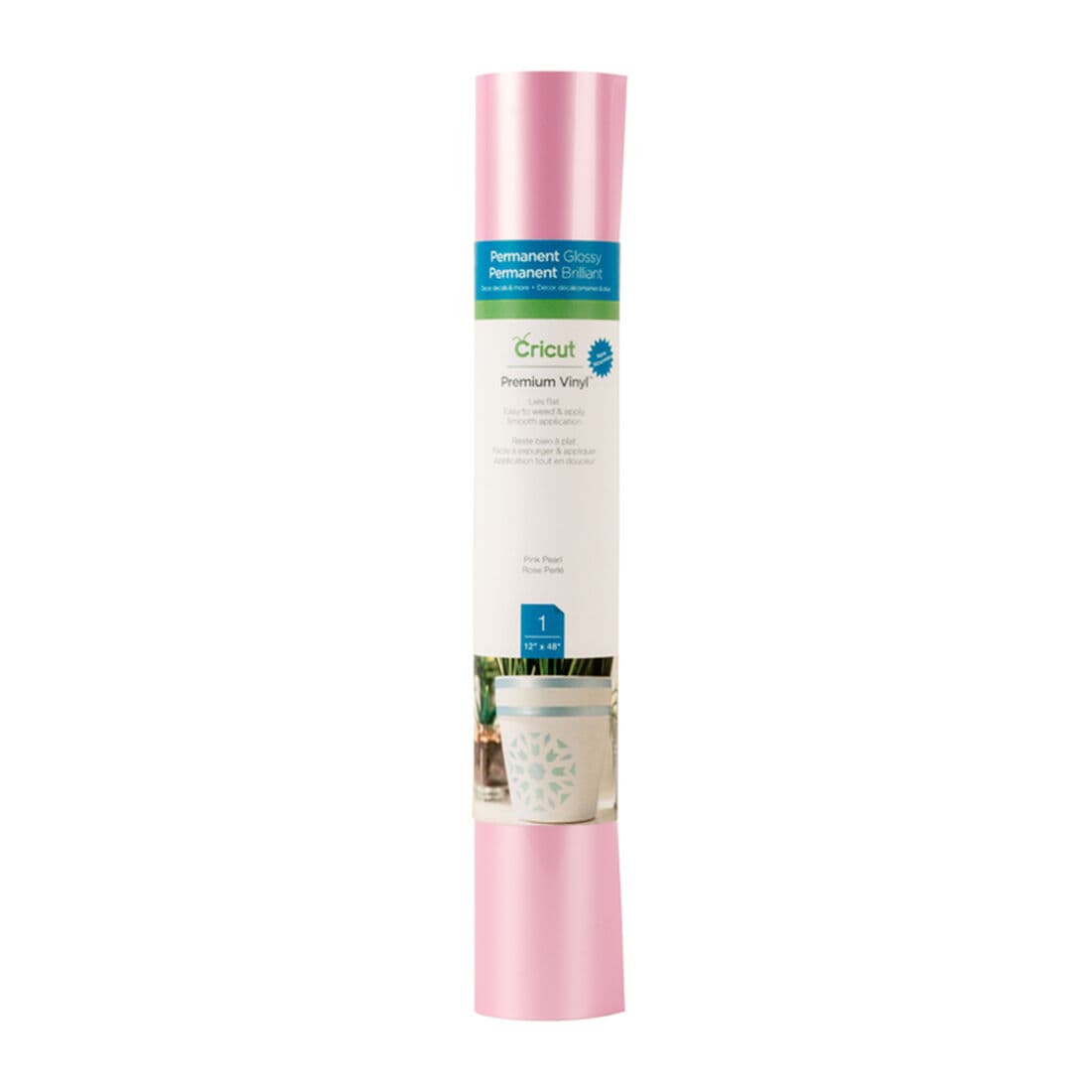 Cricut Premium Vinyl™ perlado pastel permanente Glossy Pink Pearl, rollo