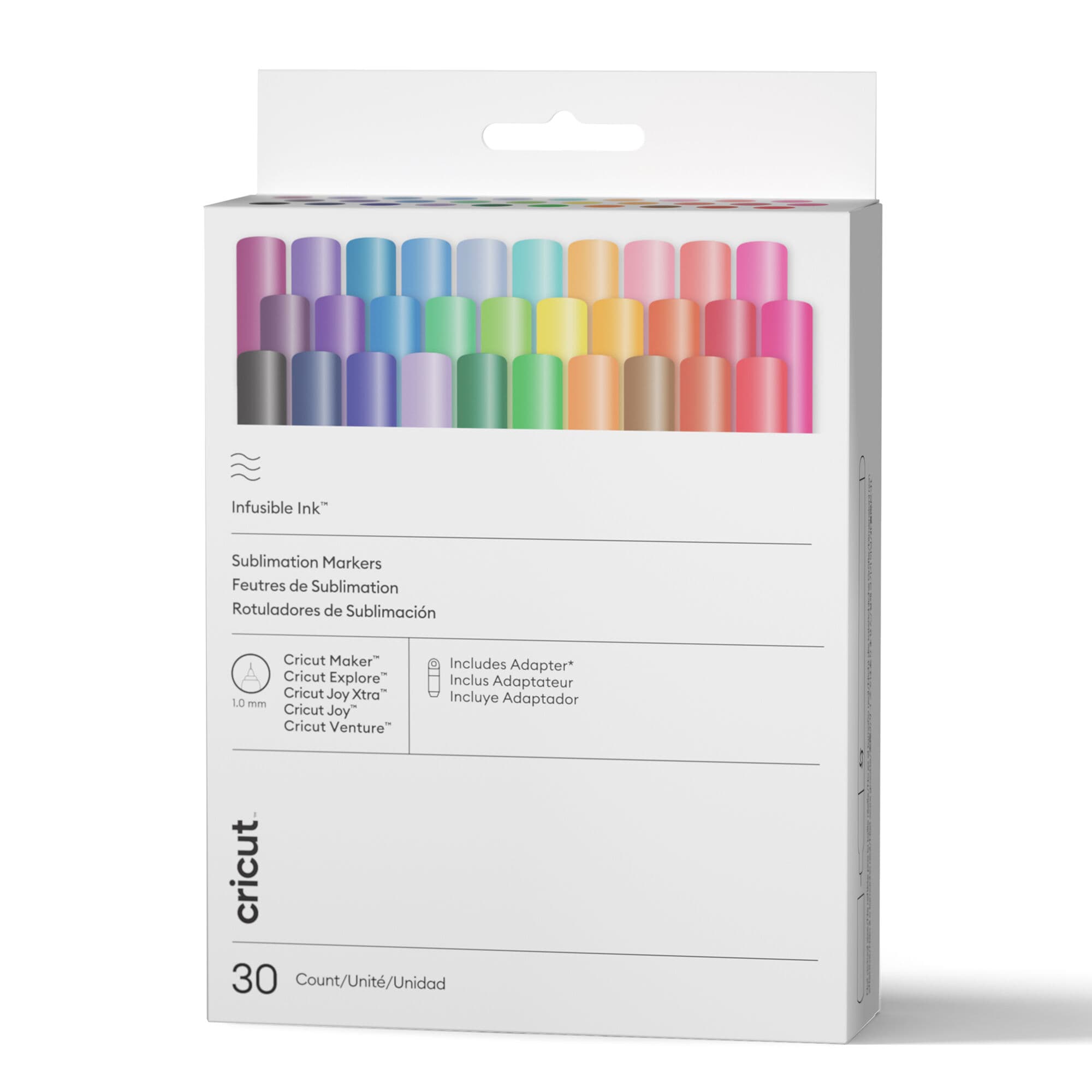 Cricut® Infusible Ink™ Markers 1.0 mm, Ultimate Sampler, 30 ct + Adapter, vista principal